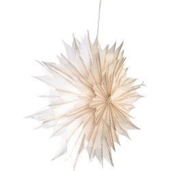 Papirstjerne, Ø45cm, (ekskl) kabel & pære, hvid