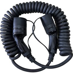 Avant Spiralladekabel type-2 3-faset 5 meter, sort