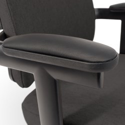 Milano kontorstol, m. armlæn, sort