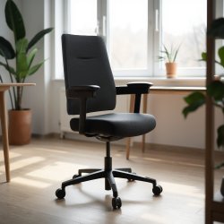 Milano kontorstol, m. armlæn, sort