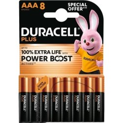 Duracell Plus Boost AAA-batteri, 8 st