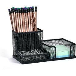 Office MESH Penne- og notesholder | Sort