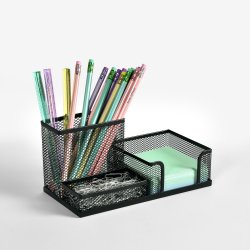 Office MESH Penne- og notesholder | Sort