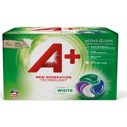 A+ Active 4 Vaskekapsler | White | 20 stk.