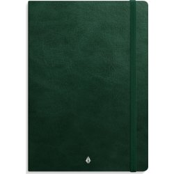 Burde Deluxe Notesbog, A5, linjeret, dark green