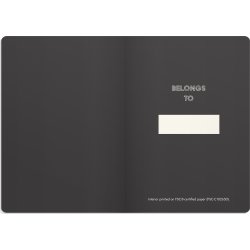 Burde Deluxe Notesbog, A6, linjeret, black