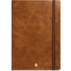 Burde Deluxe Notesbog, A6, linjeret, brown