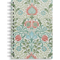 Burde Notesbog | A5 | Linj. | Blue/green flowers