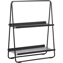 Zone Bord Reol, m/2 hylder, 43 x 23 x 58cm, sort