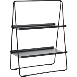 Zone Bord Reol, m/2 hylder, 53 x 29 x 75cm, sort