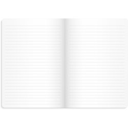 Burde Noteshæfte, 14x21 cm, 2-pk, blue & flower