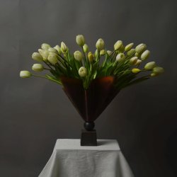 Aura Copenhagen Tulipan Buket 50 stilke, hvid