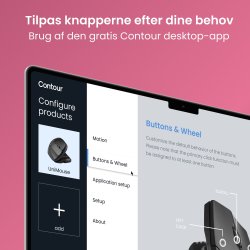 Contour Unimouse, højre hånd, trådløs