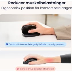 Contour Unimouse, højre hånd, trådløs