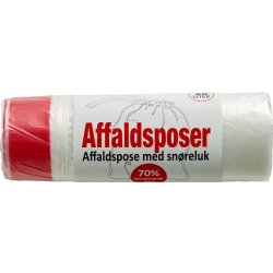 Affaldsposer m/snøreluk | 20 L | 50x44 cm | klar