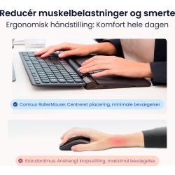 Contour RollerMouse Pro Trådløs Extended WR, læder