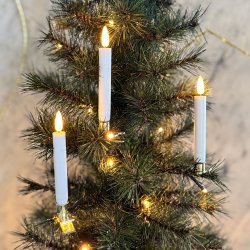 Sirius Sille Juletræslys, Hvid, 10 stk.