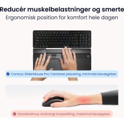 Contour SliderMouse Pro Trådløs Regular WR, læder