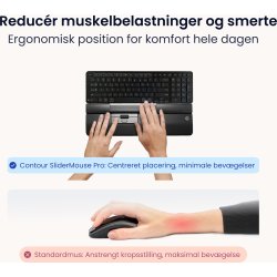 Contour SliderMouse Pro Trådløs Slim WR, læder