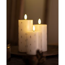 Sirius Sille Genopladelige lys, Sølv, 3 stk.