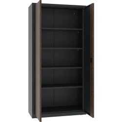 Opbevaringsskab 1990x1000x435 mm, antracit/teak