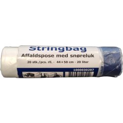 Affaldsposer m/snøreluk | 20 L | 50x44 cm | Klar