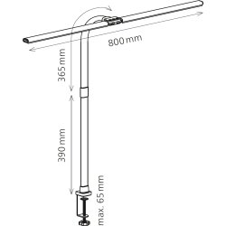Nova computerskærm LED-lampe, sort