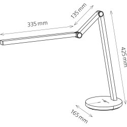Cascade LED-skrivebordslampe, sort