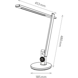 Beam LED-skrivebordslampe, grå