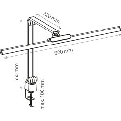 Flow computerskærm LED-lampe, antracit