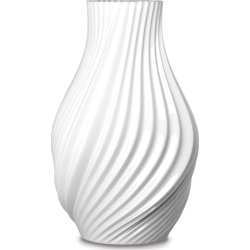 Lyngby Porcelæn Twist Vase H18 cm, hvid