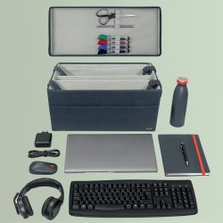 Leitz Hot Desking Arbejdstaske i stof m. låg