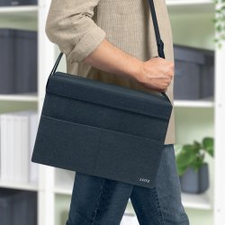 Leitz Arbejdstaske i stof m. låg | Kompakt