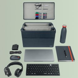 Leitz Arbejdstaske i stof m. låg | Kompakt