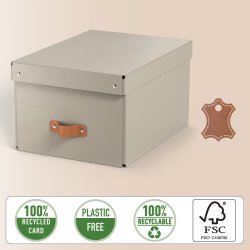 Leitz Puro Boks m. låg | M | Beige | 2 stk.