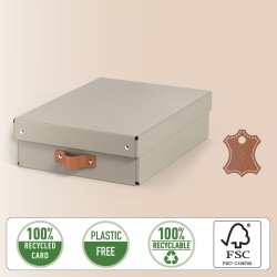 Leitz Puro Boks m. låg | M lav | Beige | 2 stk.