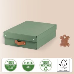 Leitz Puro Boks m. låg | M lav | Grøn | 2 stk.