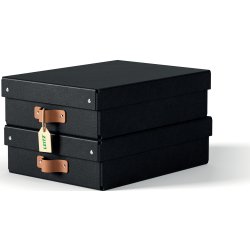 Leitz Puro Boks m. låg | M lav | Sort | 2 stk.