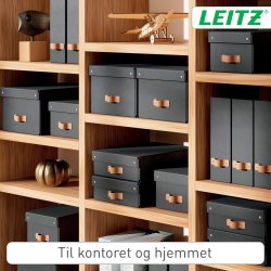 Leitz Puro Boks m. låg | M lav | Sort | 2 stk.