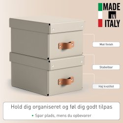 Leitz Puro Boks m. låg | S | Beige | 2 stk.