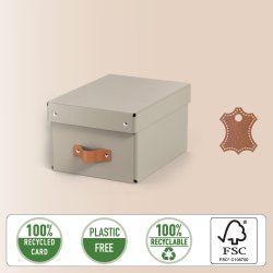 Leitz Puro Boks m. låg | S | Beige | 2 stk.