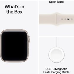 Apple Watch SE 3, GPS, 44mm, starlight, M/L