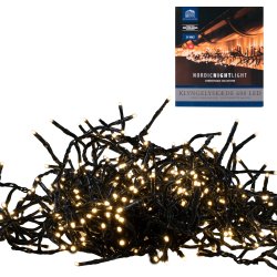 Klyngelysklæde m/600 LED, 12m, varm hvid