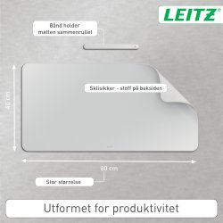 Leitz Skriveunderlag | 36x70 cm | Grå