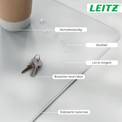 Leitz Skriveunderlag | 36x70 cm | Grå