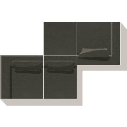Fondi modulsofa, hjørnemodul, grøn, 1 stk
