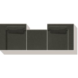 Fondi modulsofa, hjørnemodul, grøn, 1 stk