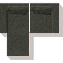 Fondi modulsofa, hjørnemodul, grøn, 1 stk