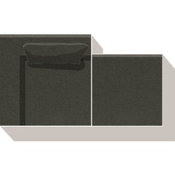 Fondi modulsofa, pufmodul, grøn, 1 stk