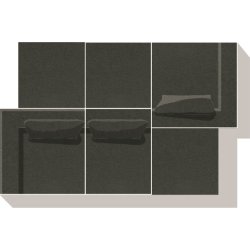 Fondi modulsofa, pufmodul, grøn, 1 stk